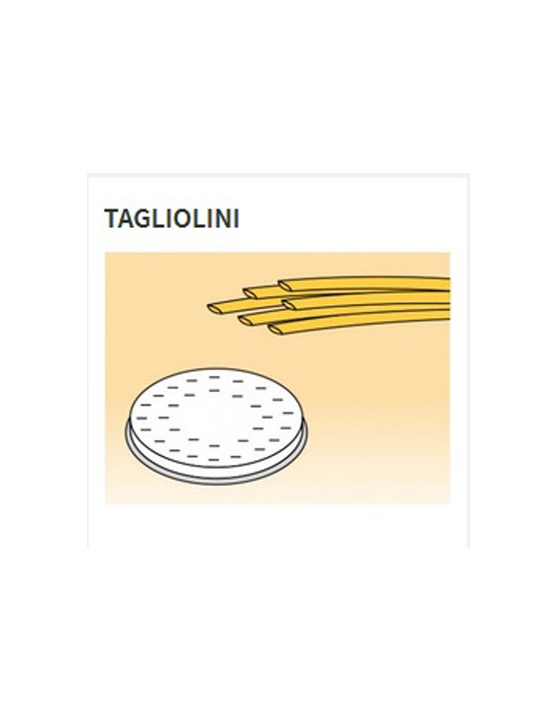Brass-bronze alloy mould in different shapes - For fresh pasta machine model MPF15 - Tagliolini mm 3