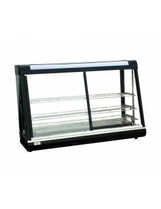 Vetrina riscaldata con 3 ripiani regolabili - Vetri scorrevoli - Cm 90 x 47.8 x 60.5 h