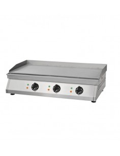 Fry top elettrico con piano liscio cm 83.5 x 40 in acciaio
