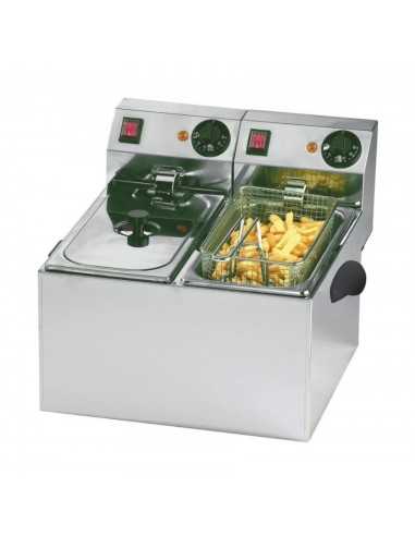 Electric fryer - Capacity liters 6+6 - cm 37 x 43 x 21 h