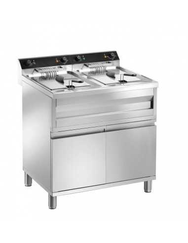 Electric fryer - Capacity liters 18+18 - Cm 80 x 70 x 85 h