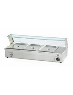 Expositor bain marie with 3 GN 1/2 tanks - Cm 95