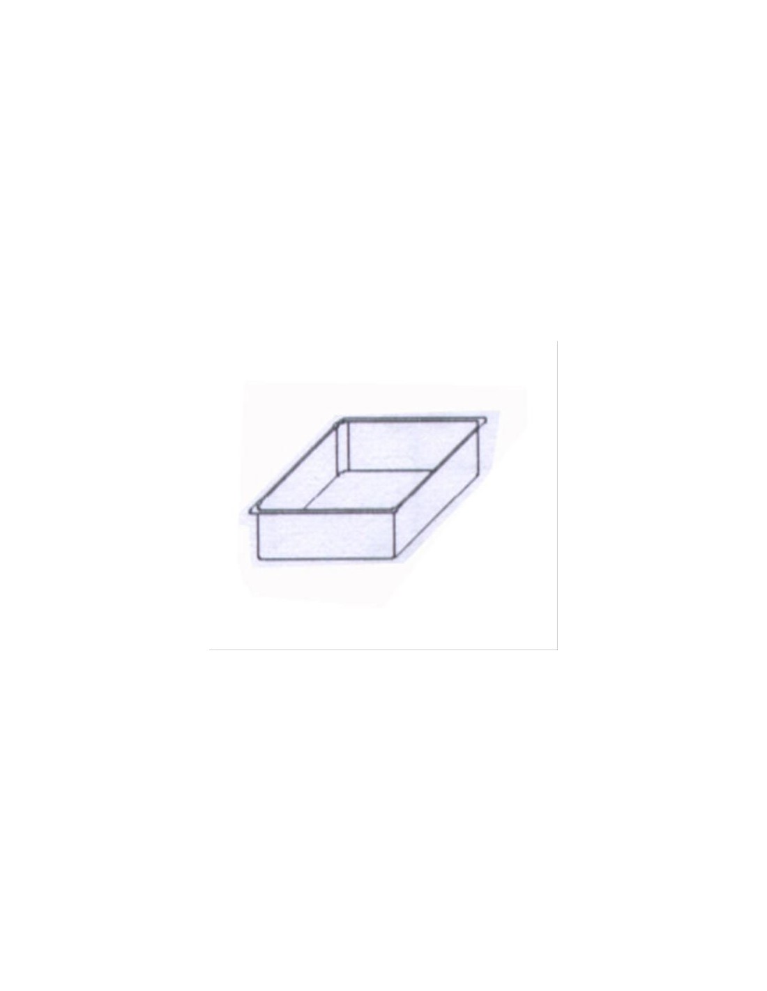 Bacinella in polipropilene cm 60x40x12 h