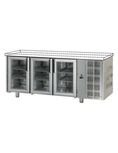 Refrigerated table - Floorless - N.Glass doors - cm 187 x...