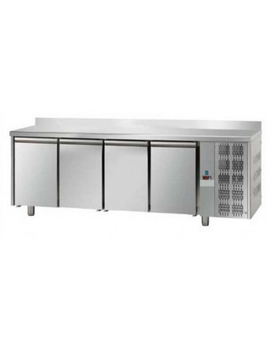Refrigerated table - Alzatina - N. 4 Doors - cm 232 x 70 x 95/102 h