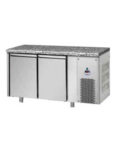 Mesa refrigerada con encimera de granito y 2 puertas -...