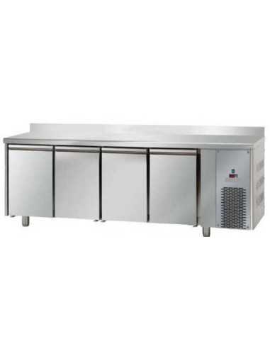 Mesa refrigerada con panel frontal y 4 puertas...