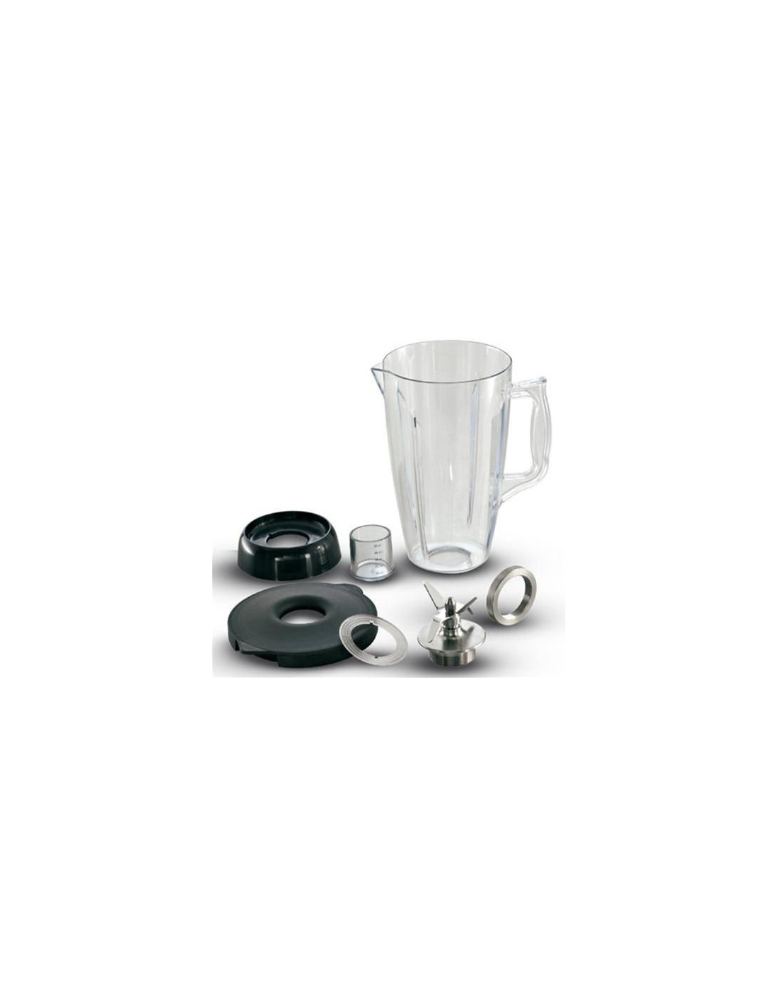Bicchiere tondo in policarbonato completo di base e coperchio - Per modello Jumbomixer