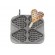 Plato de waffel intercambiable - FORMA: 4 waffels 15x12x3 cm - En barra - Hierro fundido