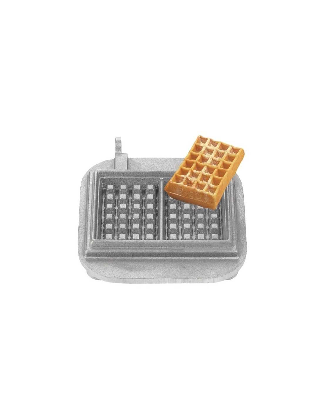 Plato de waffel intercambiable - FORMA: 2 waffels 15 x 10.5 x 2.3 cm - Hierro fundido