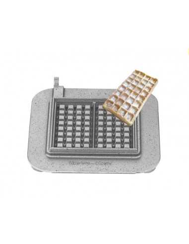 Piastra waffel intercambiabile forma: 2 waffel 8x16x1.5 cm - In ghisa