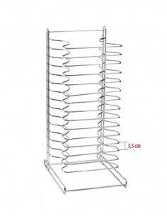 Portateglie da banco - Teglie tonde n. 15 - cm 38 x 29 x 67