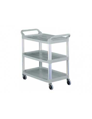 Carrello di servizio multiuso - Struttura in plastica - Montanti in alluminio - cm 102 x 50 x 96 h