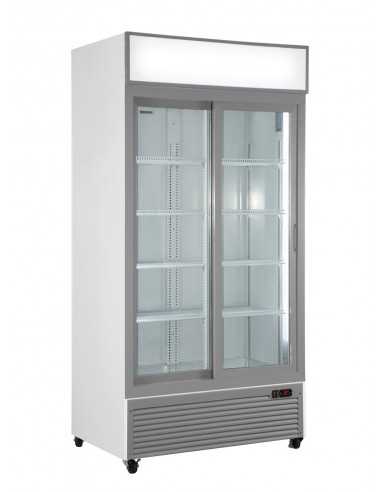Refrigerated display cabinet with sliding doors...