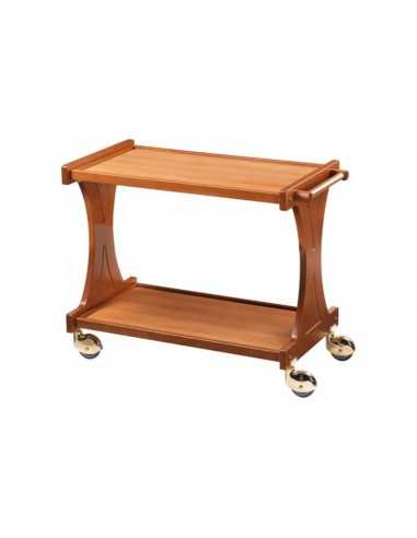 Service trolley - Multilayer wood - N. 2 shelves - cm 86 x 55 x 85 h