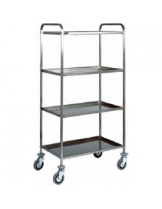 Carrello di servizio - Acciaio inox - N. 4 ripiani - cm...