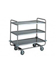 Heavy transport trolley - Stainless steel - N. 3 shelves...