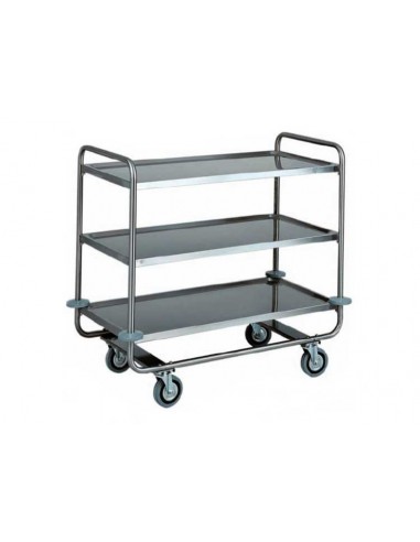 Heavy transport trolley - Stainless steel - N. 3 shelves - cm 110 x 60 x 100h