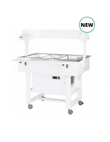 Refrigerated trolley - Multilayer wood - Cupola - Light neon - cm 111 x 112 x 141h