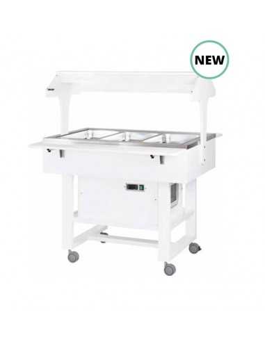 Refrigerated trolley - Multilayer wood - Cupola - Light neon - cm 111 x 112 x 141h