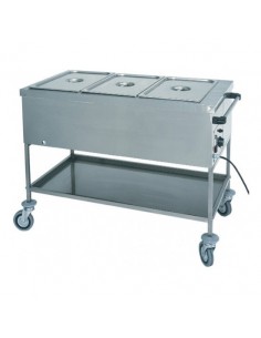 Carrello termico - Resistenza a secco - N. 2 vasche - cm...