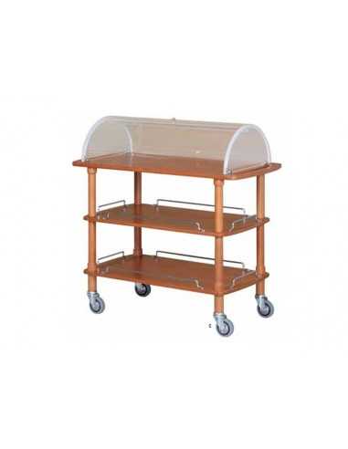 Service trolley - Wood - Cupola - N.3 shelves - cm 110 x 55 x 114h