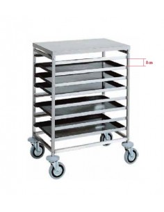 Carrello portateglie pasticceria - N. 8/16 teglie –...