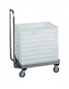 Carrello per impasti pizza con cassette 60x 40 cm - Con...