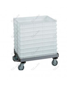 Carrello per impasti pizza con cassette 60x 40 cm - Senza...
