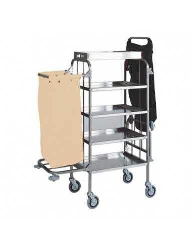 Carrello portabiancheria - Two portasacchi - cm 74/142 x 55 x 152h