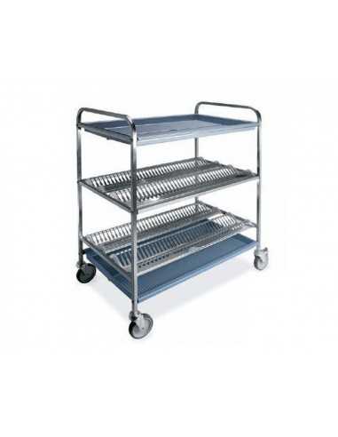 Trolley trolley - N° platos 144 Ø 16 ÷ 26 - Escolares - cm 102x62x121h