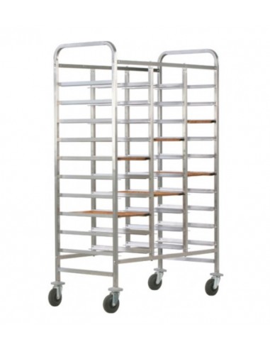 Reinforced tray trolley - N. 30 x GN 1/1 - Open - Paracolpi - cm 118 x 62 x 174h