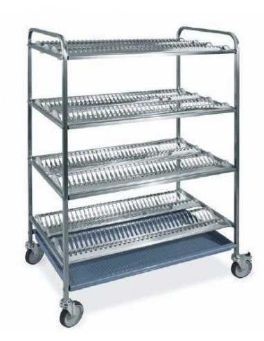 Trolley trolley - N° 288 platos Ø 16 ÷ 26 - cm 102x62x159h