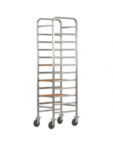 Reinforced tray trolley - Open - Paracolpi - cm 45 x 62 x 174h