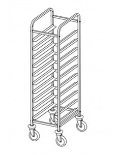 Carrello portavassoi - Guide a ''L'' - N° 10 x EN ( 53 x...