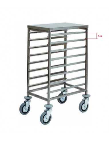 Trolleys - Paracolpi - N. 8 sheets GN 2/1 - cm 44.5 x 62 x 94h