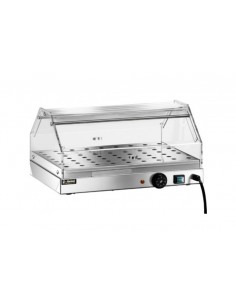 Vetrina calda con 2 ripiani e antine in plexiglass - cm 85 x 35 x 25 h