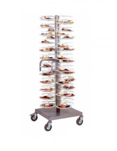 Carrello portapiatti - N. 96 piatti Ø18/23 - cm 60 x 60 x...