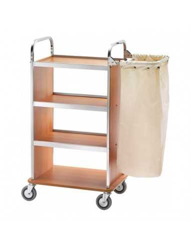 Carrito de compras - N. 3 estantes - cm 70/100 x 50 x 123h