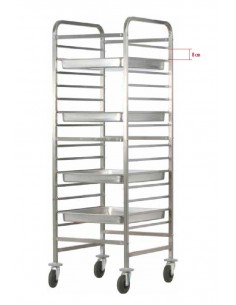 Portateglie rinforzato GN - N. 14/28 teglie - cm 65.5 x...