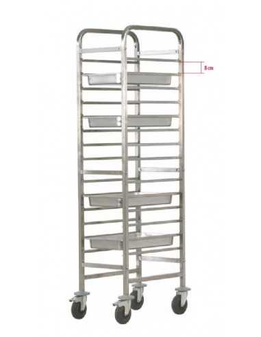 Reinforced door GN - N. 14 x pans - cm 45.5 x 62 x 177h