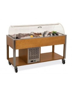 Carrello refrigerato - Cupola plexiglass semicilindrica -...