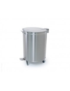Pattumiera in acciaio inox  - Capacità litri 90 -...