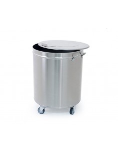 Pattumiera in acciaio inox  - Capacità litri 90 -...