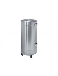 Pattumiera in acciaio inox - Capacità litri 90 -...