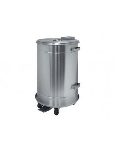 Stainless steel pad - Capacity liters 70 - Pedal opening...