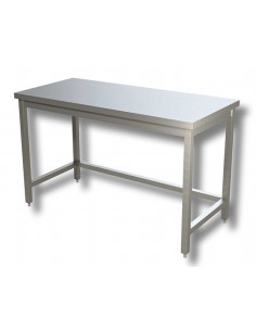 Open work table - Depth 60 - Acciaio inox AISI 430 - Square legs - Various sizes
 TAVOLI RISTOPRO-cm 180 x 60 x 85 h 