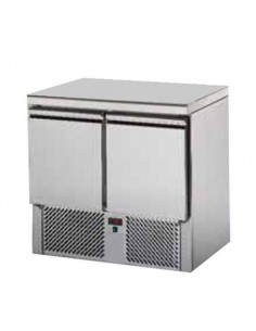 Saladette refrigerada 2 puertas GN 1/1 con encimera de acero inox - cm 90,4 x 70 x 88 h