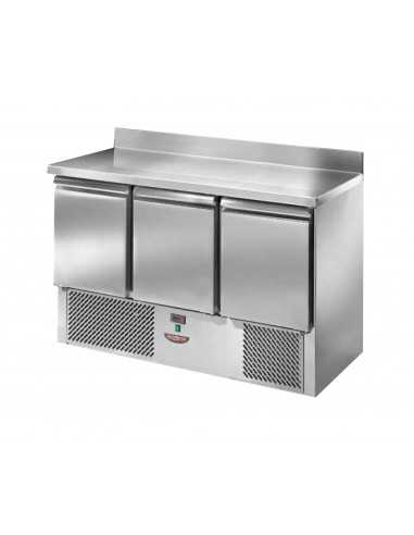 Refrigerated Salads - Floor with saddle - N. 3 doors - cm 138.4x70x98 h