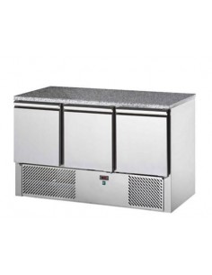 Saladette refrigerata - Piano in granito - N. 3 porte -...